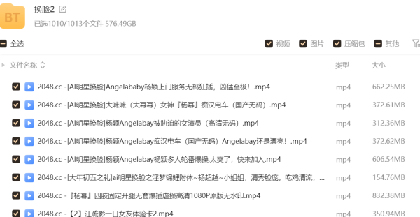 国内女明星ai换脸大合集 [666v+576g][磁力链接]